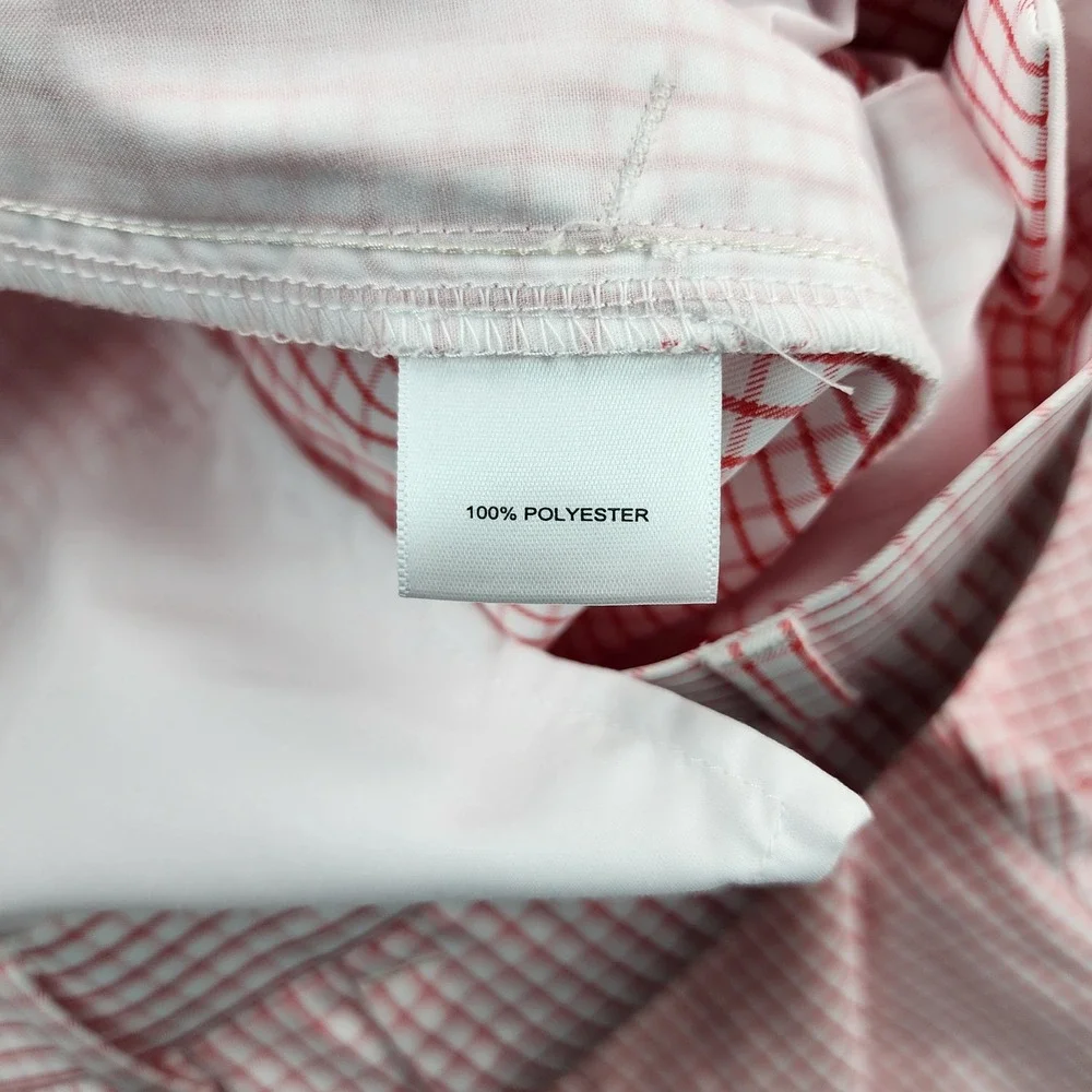 Peter Millar Crown Sport Golf Shorts Mens 33 Red White Check Performance Wicking